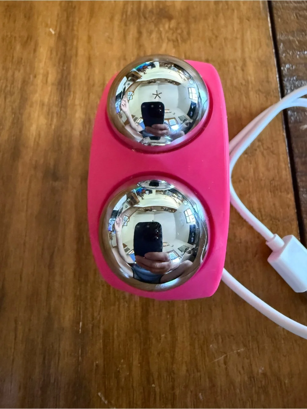 FOREO Bear Hot Pink Dual-Head Facial Massager with USB Charger